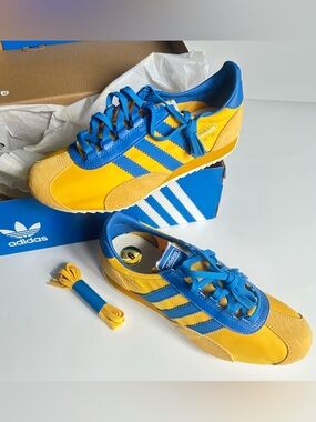 ADIDAS SL 72 (JR3638) ‘Bold gold/bright royal/royal blue’-Women’s size 8/Men’s 7